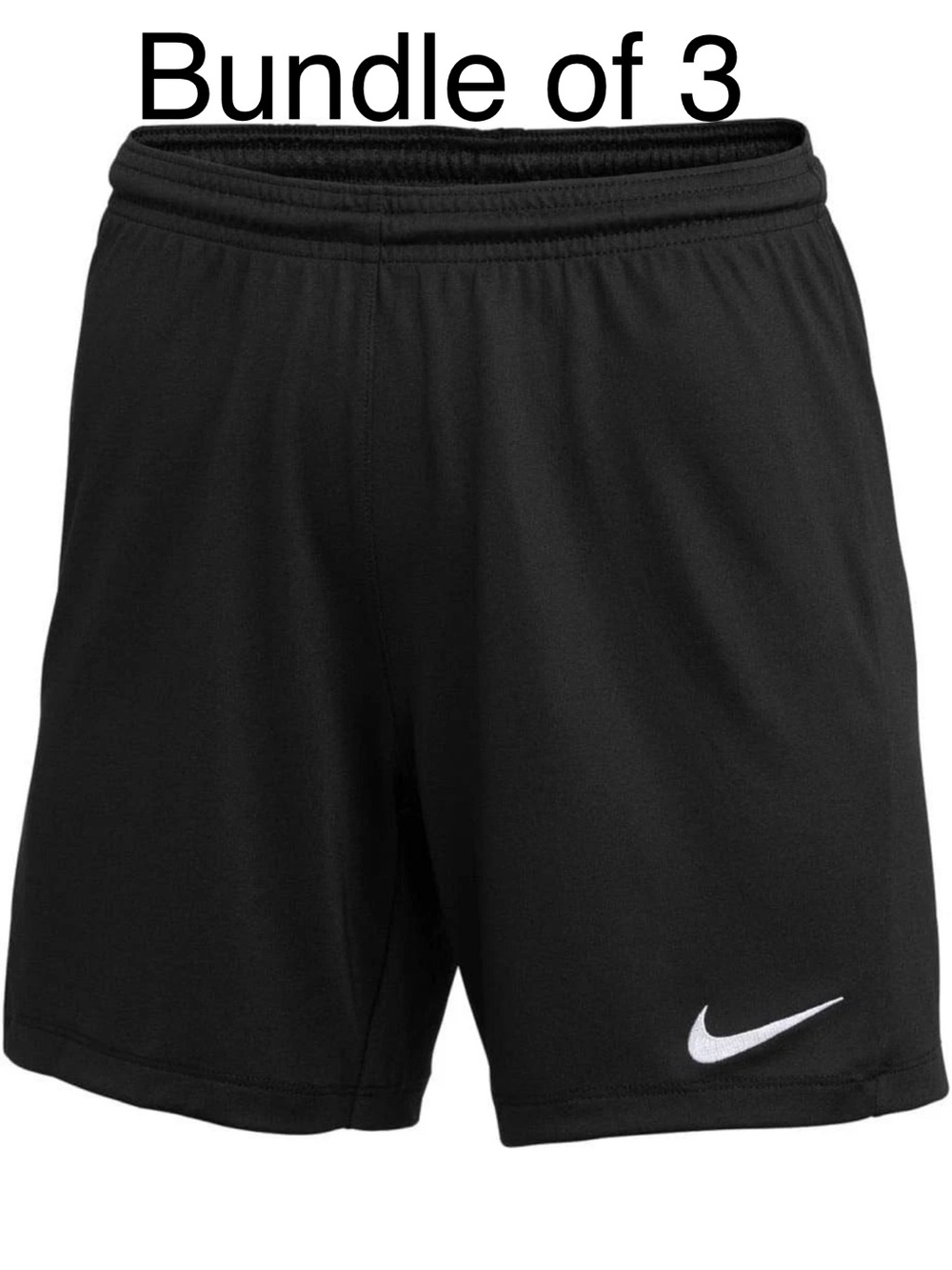 ✨ NIKE ✨ NWT Bundle 3 Pairs Black Nike Park III Youth Soccer Shorts Size Medium